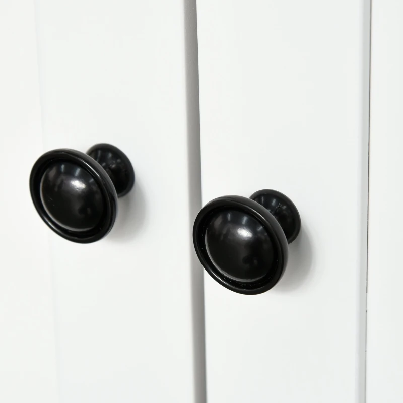 HOMCOM 70.75" Kitchen Pantry Cabinet with Hutch Storage Cabinet Microwave Oven Stand with Drawer, White/Oak