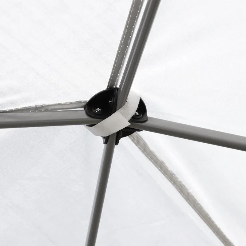 Open Box Outsunny 10x20 Pop Up Canopy Outdoor Instant Shelter Gazebo Party Tent with Carrying Bag and 2-Tier Roof - White