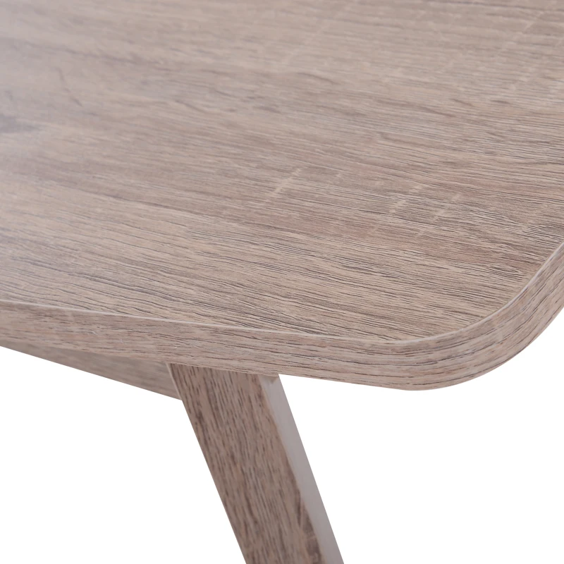 HomCom Modern Indoor Storage Rectangular Living Room Coffee Table -Wood Grain