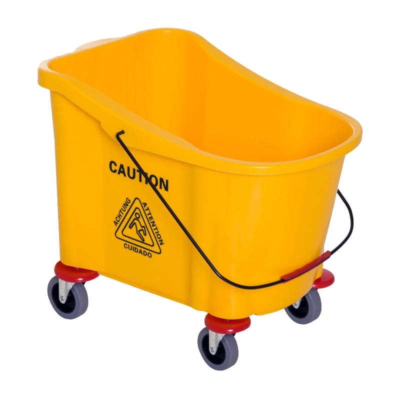 HomCom 38 Quart Commercial Janitorial Rolling Industrial Mop Bucket with Wringer
