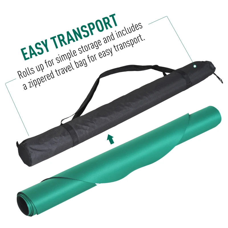 Soozier 71" x 36" Rubber 8 Player Oval Non-Slip Poker Table Top Mat with Carry Bag