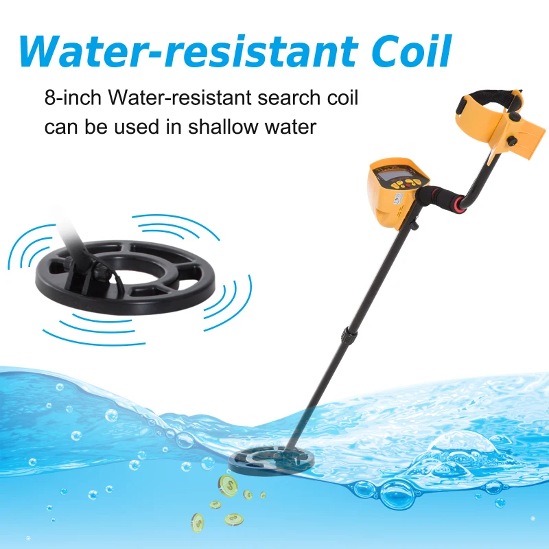 Outsunny Metal Detector Water-resistant Search Coil