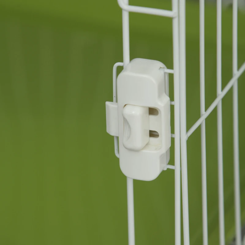 PawHut 70" 3-Level  Steel Wire Vertical Cat Condo Pet Cage - White/ Green