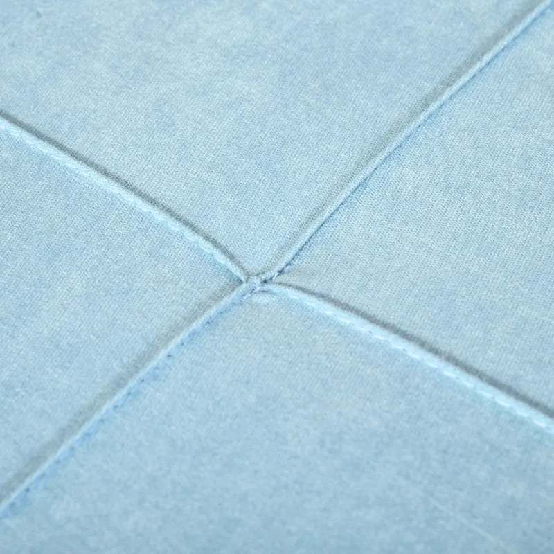 HOMCOM 4-in-1 Multi Function Folding Single Sofa Bed with Retractable Footrest, Convertible Sleeper with Adjustable Backrest For Living Room and Small Spaces, Light Blue