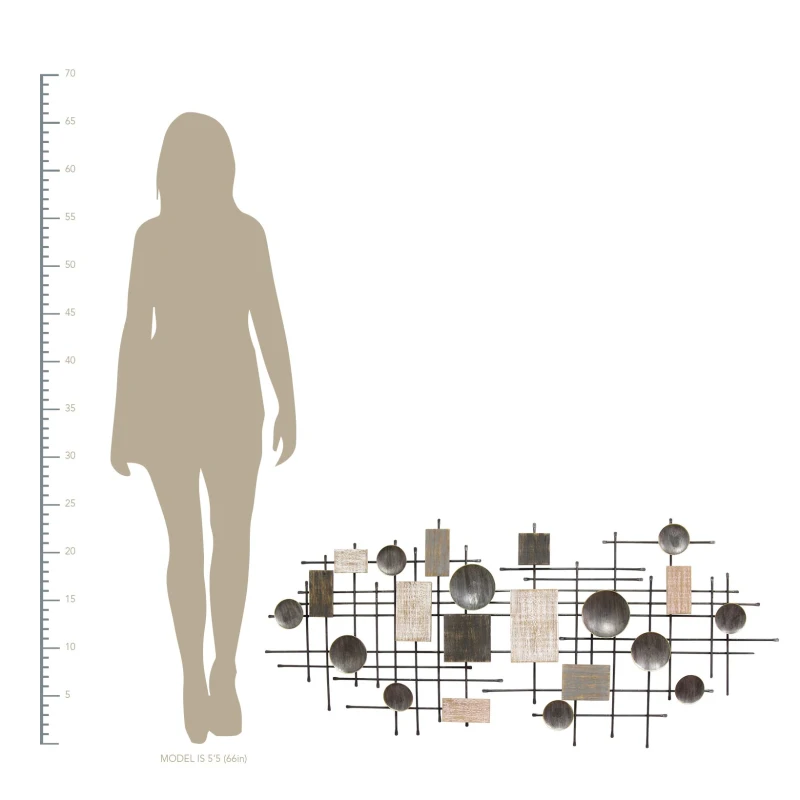 Stratton Large Modern Industrial  Wall Decor