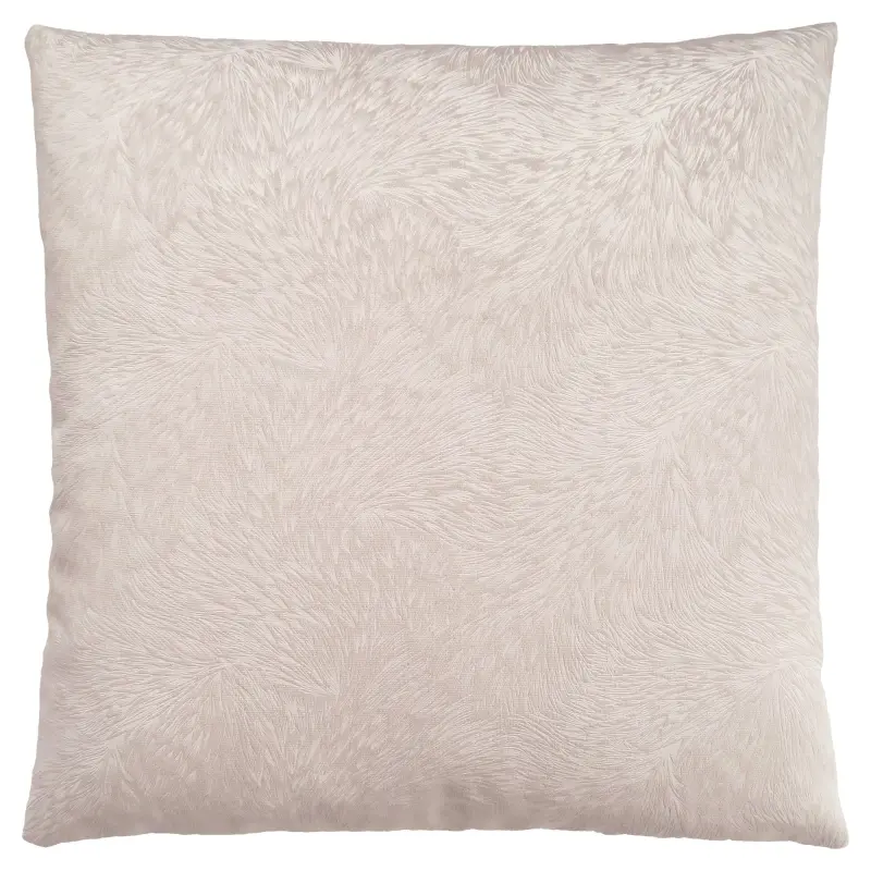 Monarch 18" x 18" Feathered Velvet Throw Pillow (1 pc) - Light Taupe