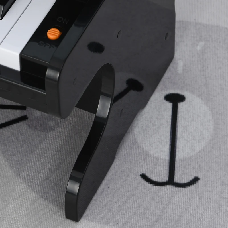 Qaba Kids Mini Piano Toy with 25 Keys Simulated Piano Sound, a Realistic Piano Look, &  Side Book Holder, Black