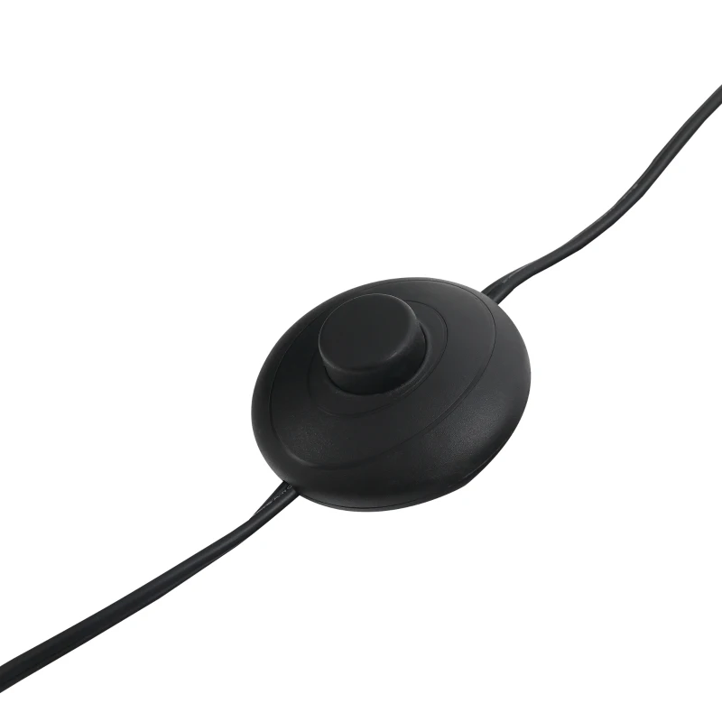 HOMCOM Modern Stylish Tall Pole Floor Lamp, Land Light with Metal Base, Cylindrical Shaped Glass Shade, Black