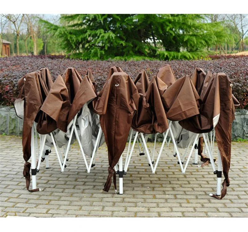 Outsunny 10' x 20' Pop Up Canopy Party Tent with 4 Removable Sidewalls - Brown