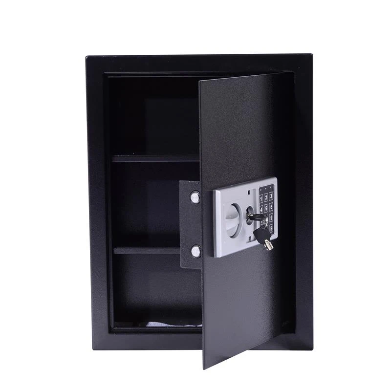 Open Box HomCom 19" x 14" x 4" Digital Wall Mounted Home Security Storage Safe - Black