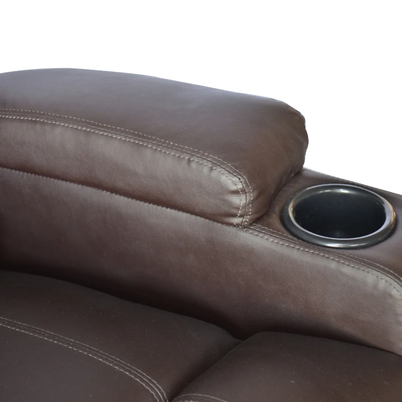 HomCom Faux Leather Heated Vibrating Recliner Chair with Remote - Dark Brown