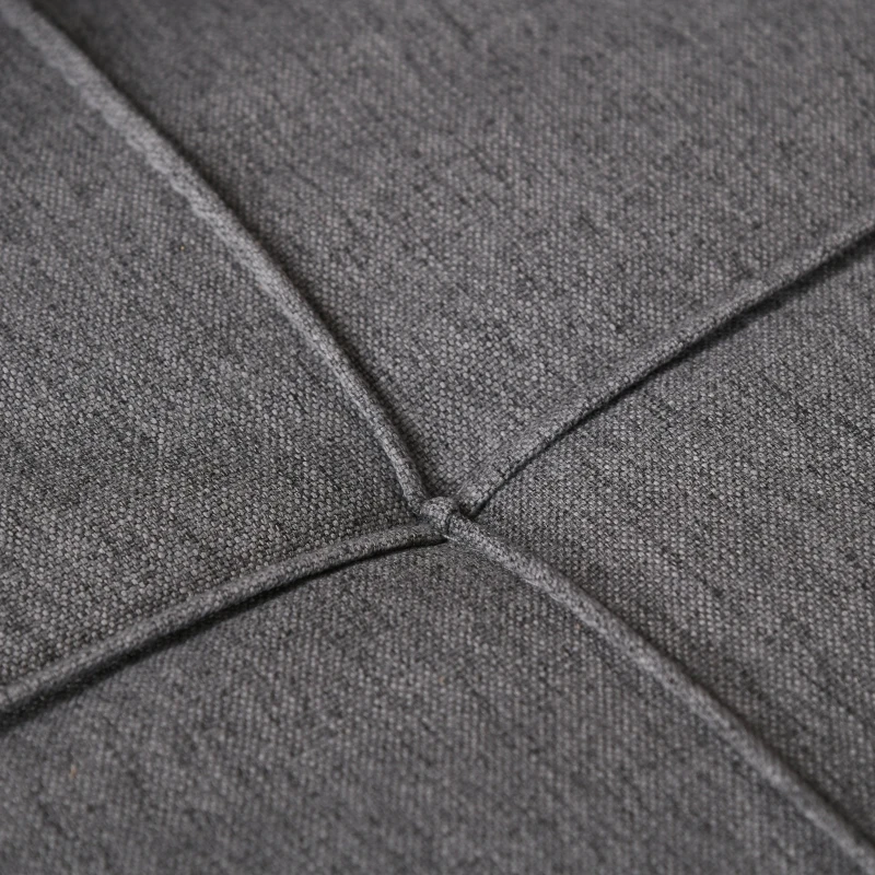 HOMCOM Convertible Accent Chair Single Sofa with Upholstered Fabric Cushion and Steel Legs for Compact Living Room, Grey