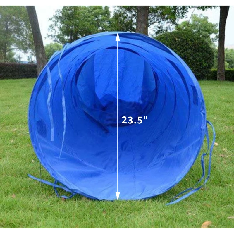 PawHut 16' Folding Backyard Dog Fitness Training Agility Tunnel with Chute