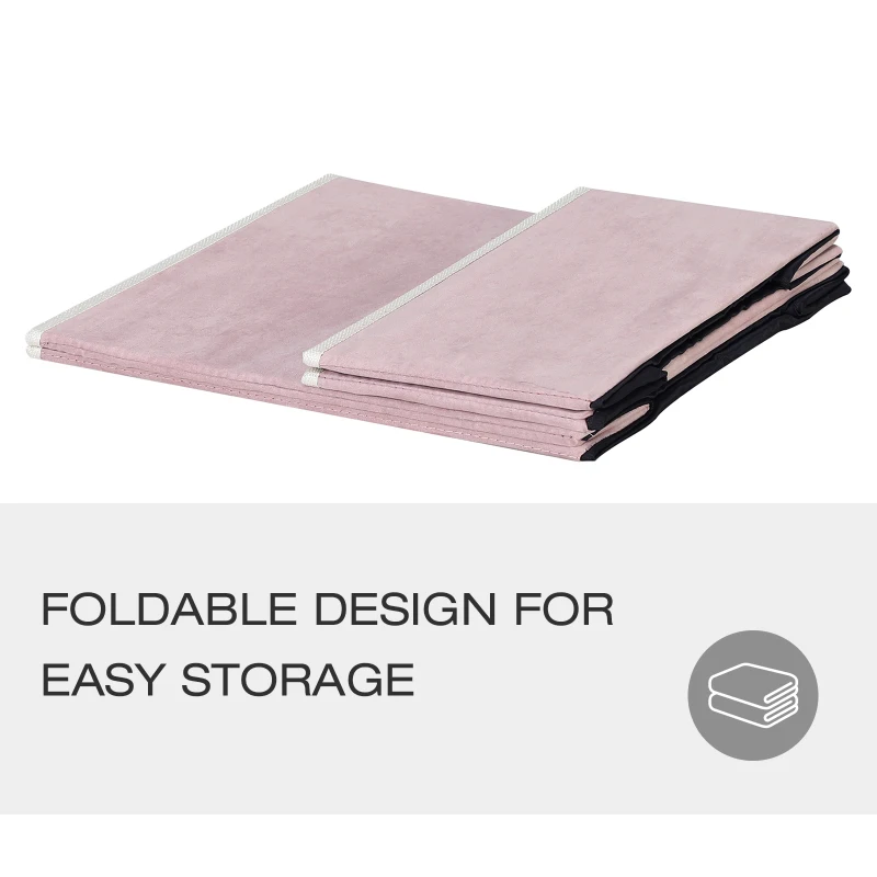 PawHut 2 Step Foldable Pet Stairs for Small Dogs Suede Fleece  16" L x 16" H Grey