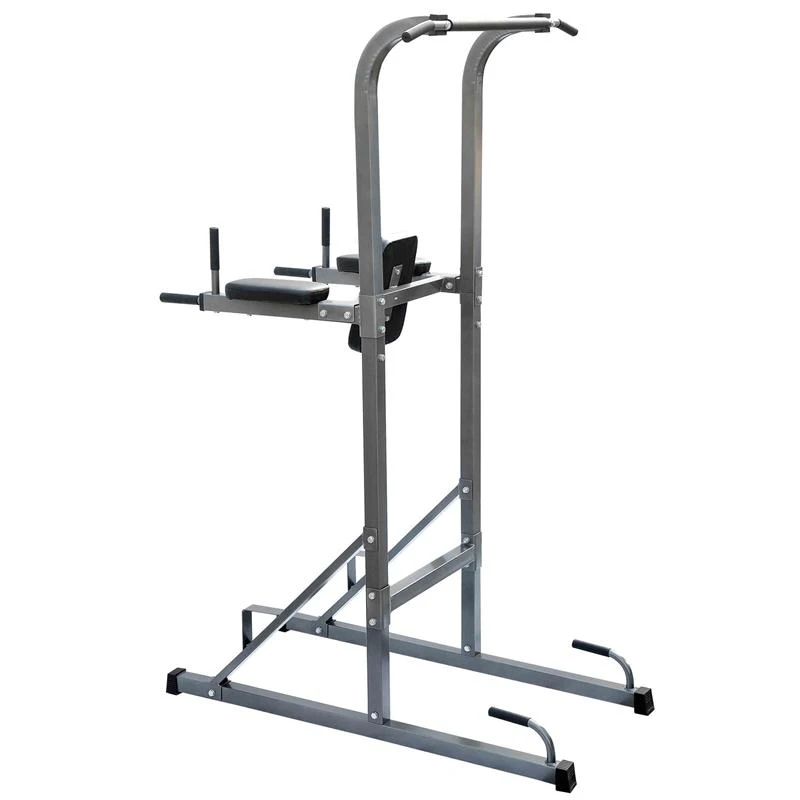 Soozier Upper Body Exercise Fitness Power Tower w/ Dip Station & Pull Up Bar