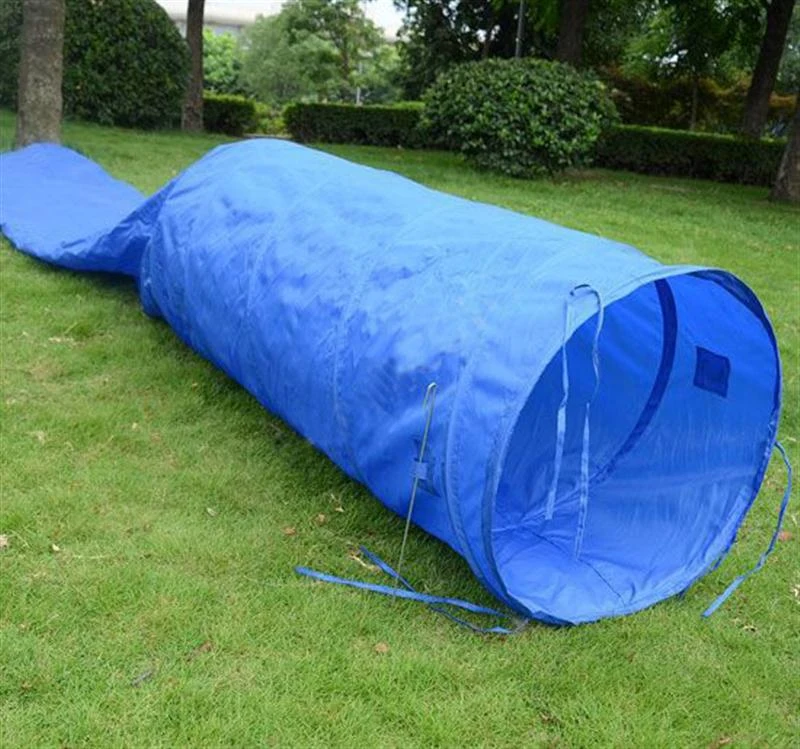 PawHut 16' Folding Backyard Dog Fitness Training Agility Tunnel with Chute