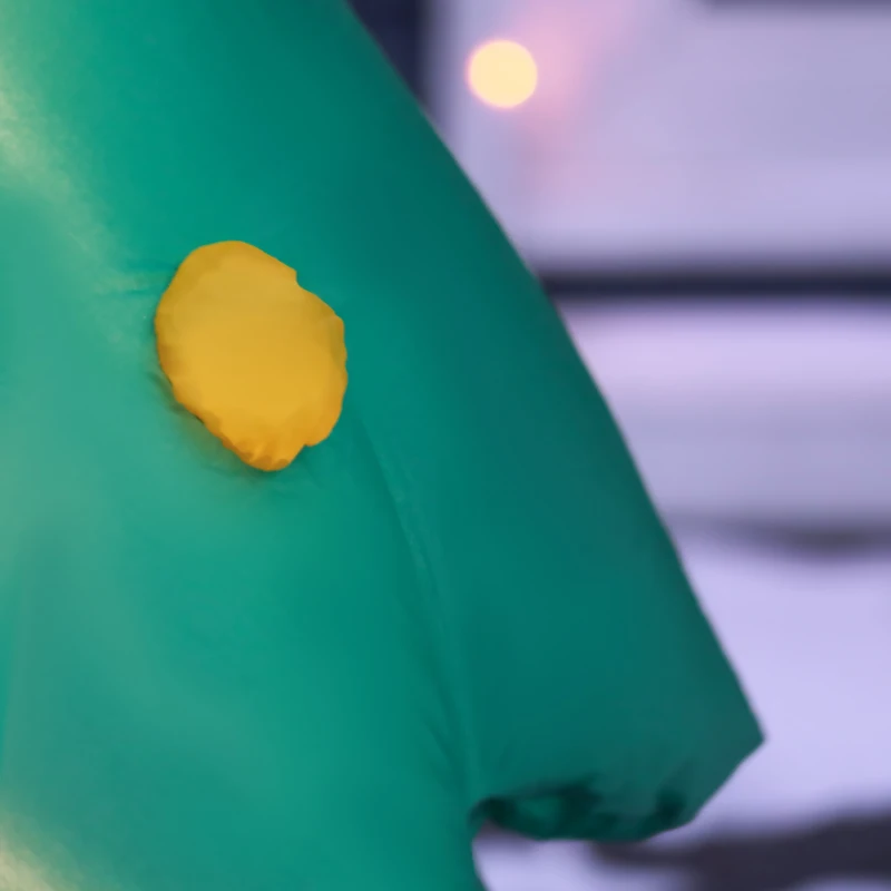 HOMCOM 6ft Christmas Inflatable Santa Claus and Snowman with Christmas Tree, Outdoor Blow-Up Yard Decoration with LED Lights Display