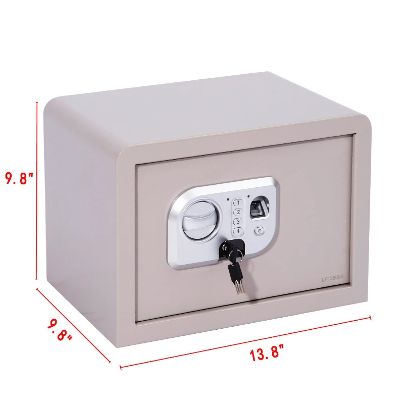 HomCom 13.8" Fingerprint Digital Electronic Gun Safe Box w/ Keypad Lock Security