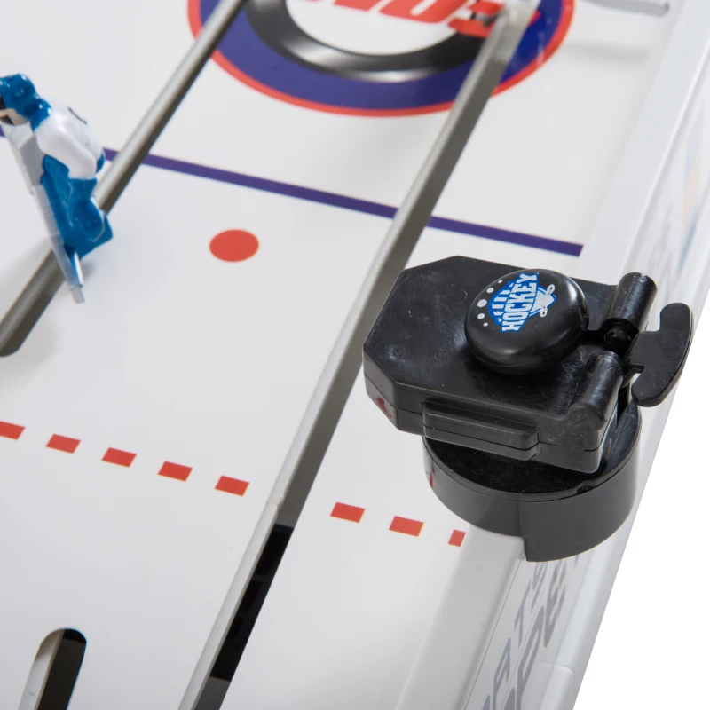 Soozier 37" Mini Table Top Rod Hockey Table Air Hockey Game for Kids and Adults - White