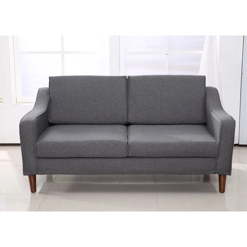 HomCom Two-Seat Sofa - Dark Gray
