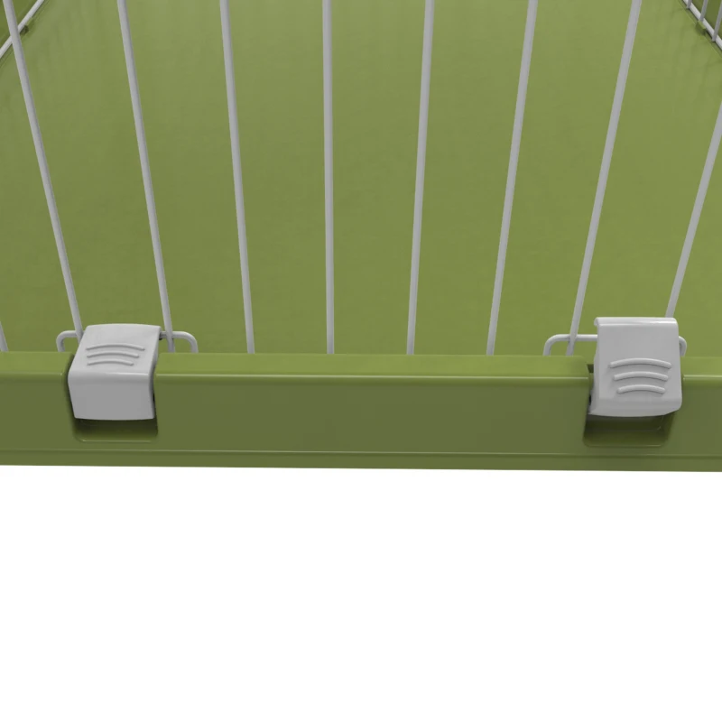 PawHut 70" 3-Level  Steel Wire Vertical Cat Condo Pet Cage - White/ Green