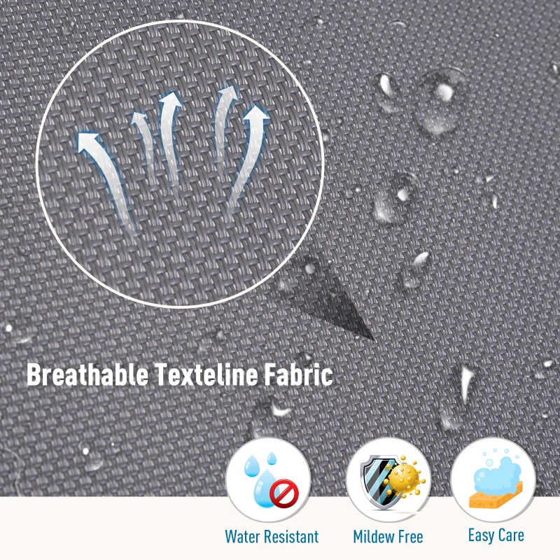 Patio Rocking Lounge Chair Orbital Zero Gravity Seat Pool Chaise w/ Pillow Grey