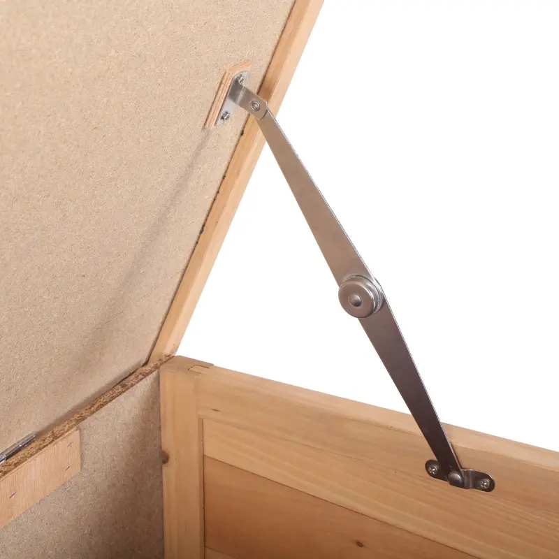 PawHut Large Bunny Hutch, Rabbit Cage with 2 Outside Areas and 1 Main House for Small Animals, Yellow