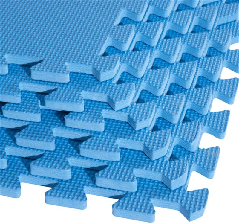 Soozier 216 sq ft Exercise Interlocking Protective Flooring - 24" x 24" x 3/8" Tiles - Blue