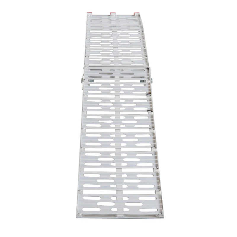 HomCom Lightweight Aluminum Arched Folding Motorcycle Loading Bike Wheelchair Ramp