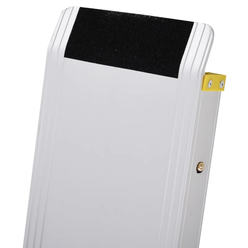 HOMCOM 6-8ft Aluminum Foldable Wheelchair Ramp Scooter Mobility Easy Access Carrier with Sturdy Telescoping Design