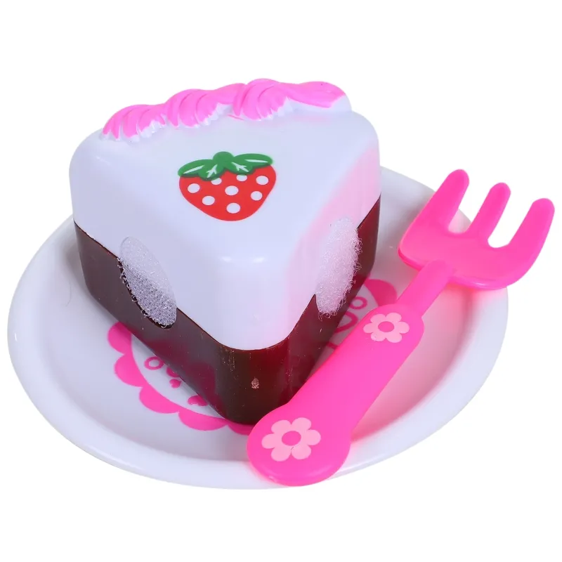 HOMCOM 20 Piece Birthday Cake Pretend Play Food Set Kids Educational Toy