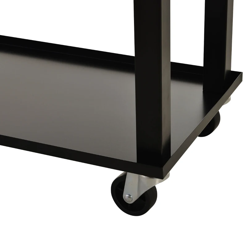 Outsunny Patio 65L Rolling Cooler Cart with Foosball Tabletop - Ice Beverage Chest for Outdoor Parties and Events