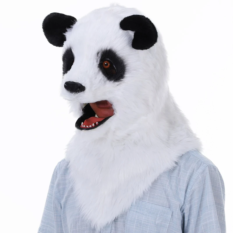 HOMCOM Realistic Mouth Mover Hood Halloween / Cosplay Costume  Panda