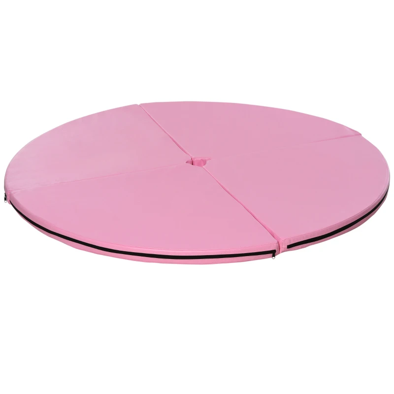 Soozier Pole Dance Mat, 2"T x 5"W Folding Pole Dance Mat for Home, Lightweight and Foldable, Pink