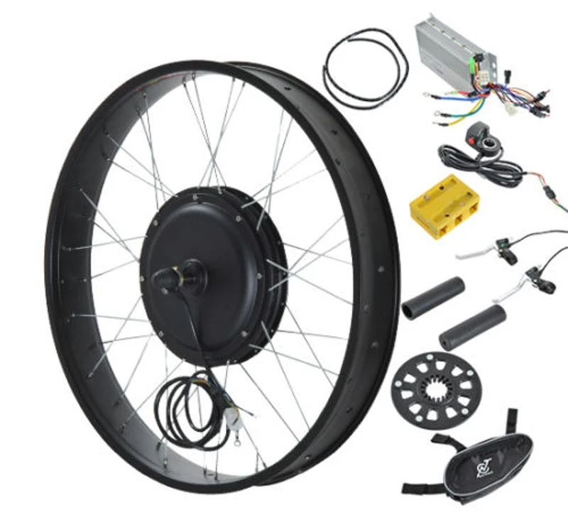 Rear Wheel 48V 1000W Electric Battery Powered Bicycle Motor Conversion Kit (26" wheel)