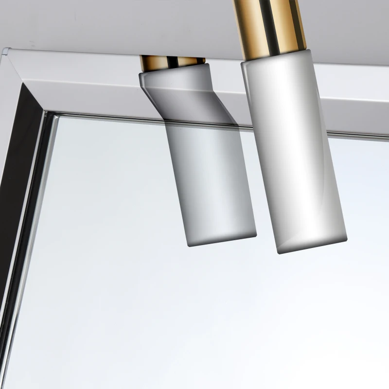 kleankin 24” L x 32” W Framed Wall Mounted Bathroom Vanity Mirror - Silver
