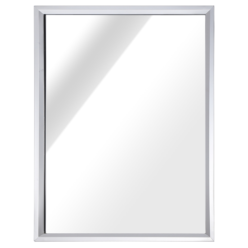 kleankin 24” L x 32” W Framed Wall Mounted Bathroom Vanity Mirror - Silver