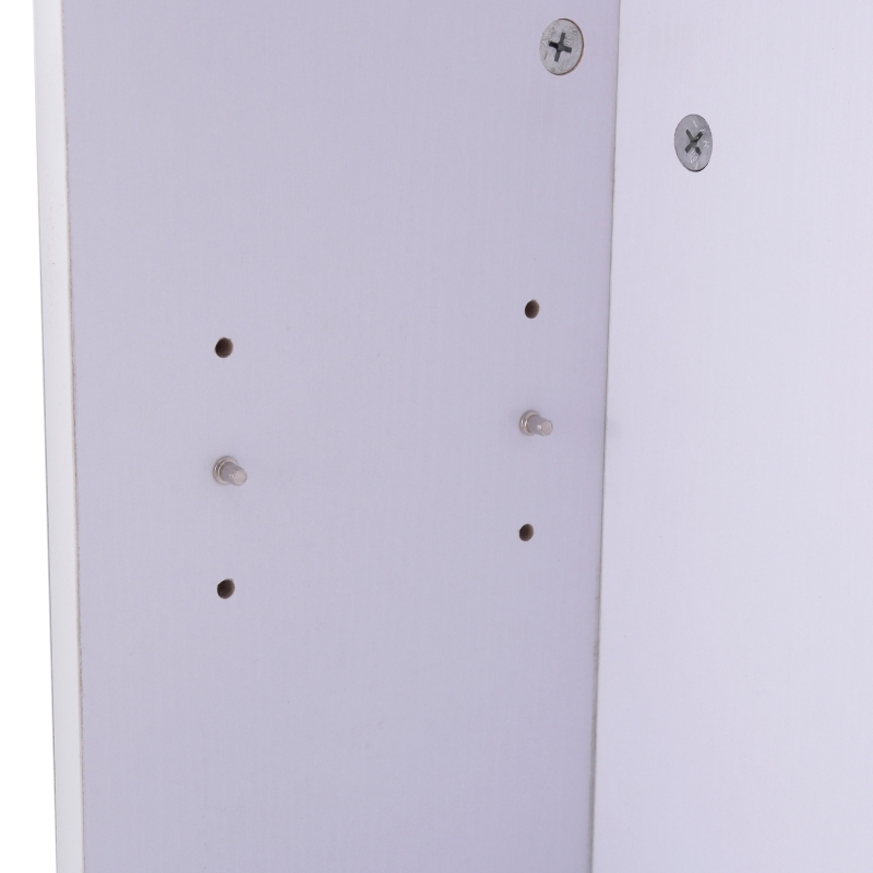 HomCom 40" Space Saving Modern Home Office Computer Desk Bookshelf Combo - White