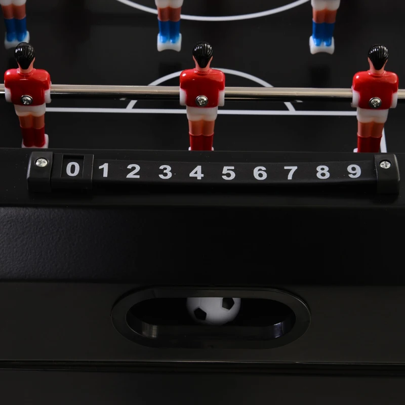 Outsunny Patio 65L Rolling Cooler Cart with Foosball Tabletop - Ice Beverage Chest for Outdoor Parties and Events