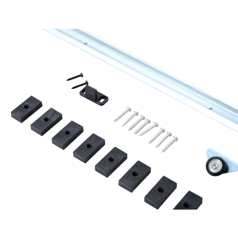 HomCom 6' Rustic Interior Sliding Barn Door Mounting Hardware Kit - Silver