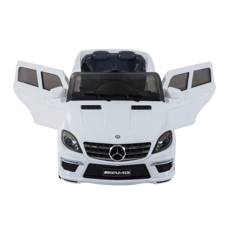 Mercedes Benz ML63 12V Kids Electric Ride On Car with MP3 and Remote Control - White