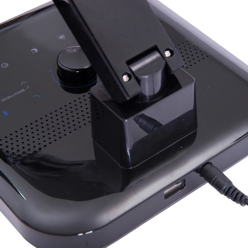 HomCom Deluxe LED Desk Lamp w/ Bluetooth Speaker & FM Radio - Black