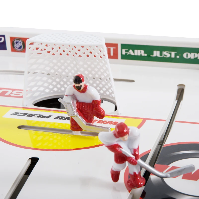 Soozier 37" Mini Table Top Rod Hockey Table Air Hockey Game for Kids and Adults - White