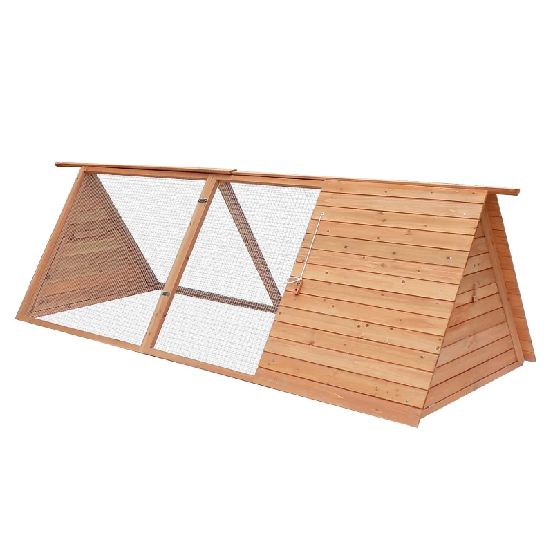 Pawhut Triangle Wooden Animal House Chicken Coop