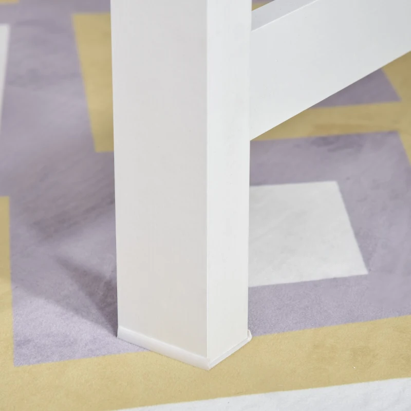 HOMCOM Home Office Computer Desk with Hutch and Storage Cabinet and 6 Shelves, White