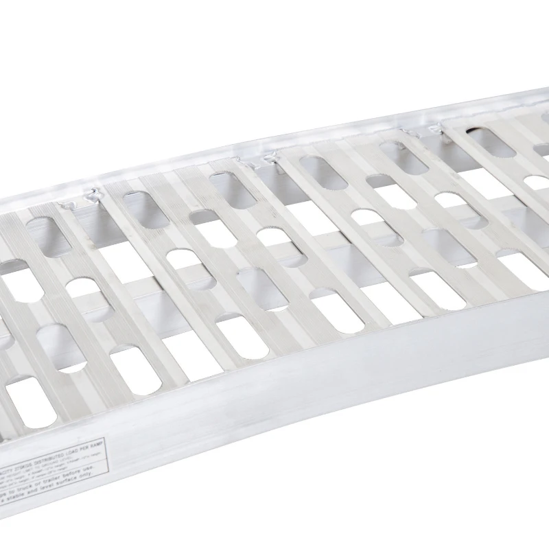 HomCom Lightweight Aluminum Arched Folding Motorcycle Loading Bike Wheelchair Ramp