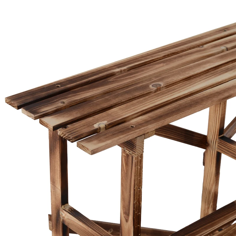 Outsunny 47" Wooden 3-Tier Step Style Plant Stand