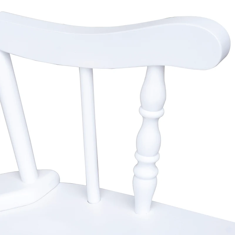 HomCom Wooden Baby Nursery Rocking Chair - White