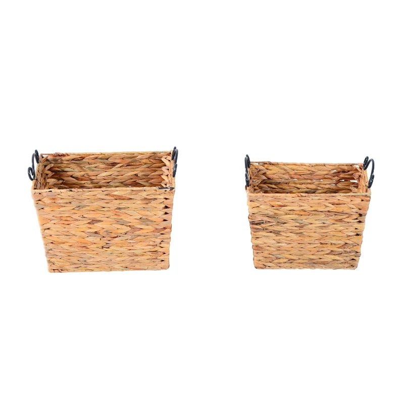 HomCom 2 Piece Wicker Nesting Baskets
