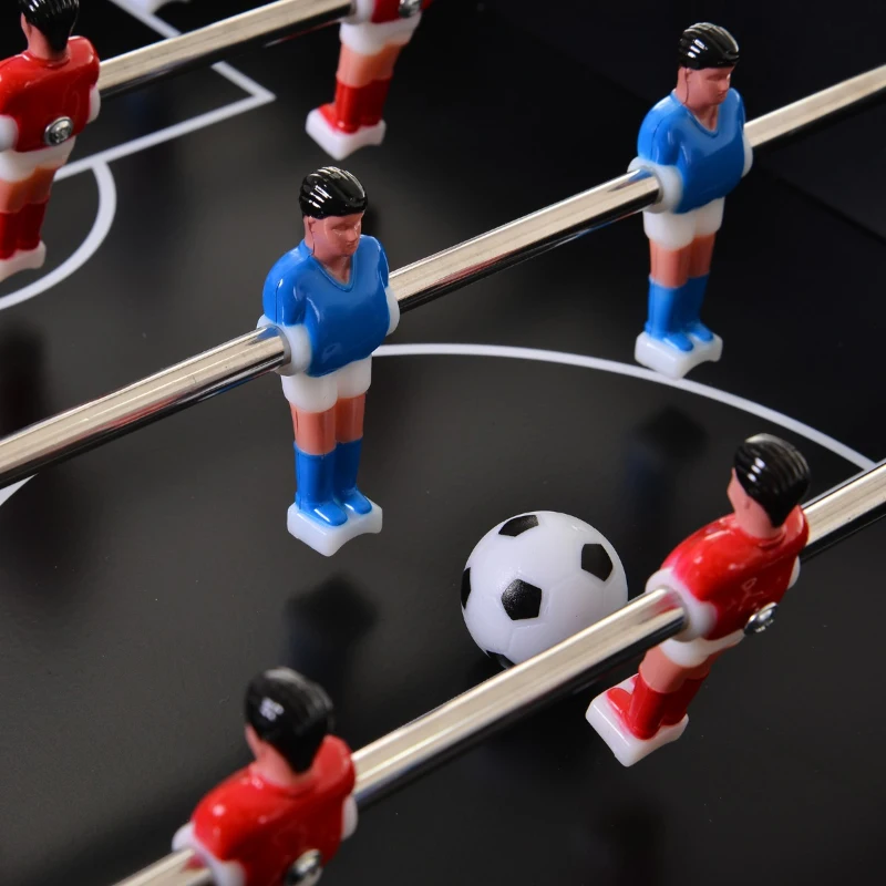 Outsunny Patio 65L Rolling Cooler Cart with Foosball Tabletop - Ice Beverage Chest for Outdoor Parties and Events